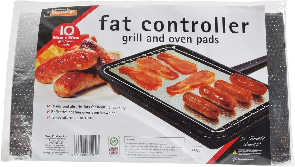 Toastabags 10 Fat Controllers. Fat Trapper Cooking Pads. Grill & Oven. ABSORBS Fat