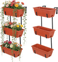 oyeal hanging flower pots for railing fence outdoor, main product view