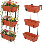 oyeal hanging flower pots for railing fence outdoor, main product view
