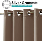NICETOWN Patio Curtain Waterproof 1 Panel, W52 x L72 inch Premium Thick Privacy Weatherproof Curtain for Porch & Gazebo, Pergola Covers for Shade and Rain, UV Protection Outdoor Privacy Panel, Tan