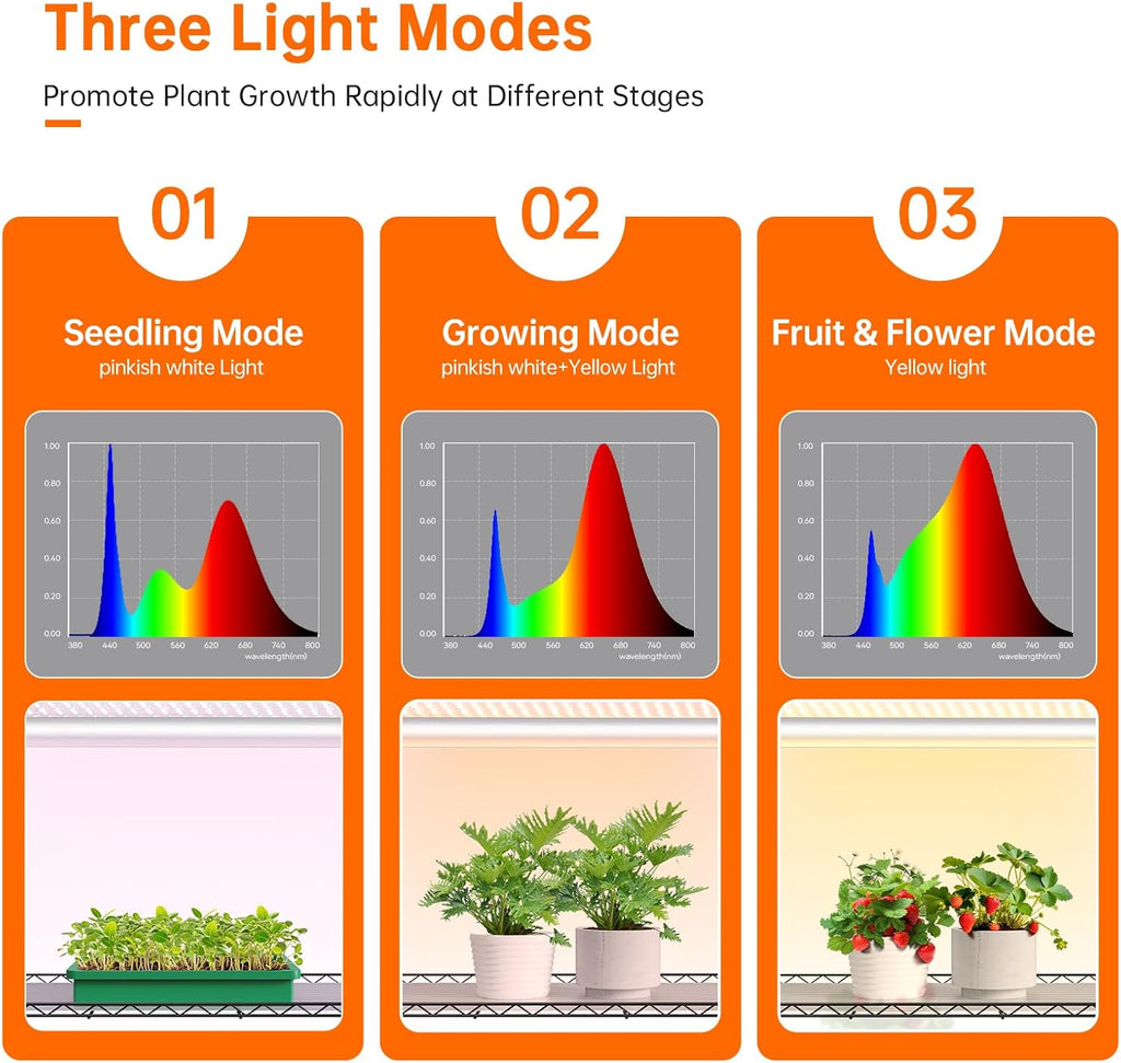 bstrip 3-tier indoor greenhouse with grow light, 35.4x13.8x59in on a desk or shelf