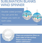 8 Pcs Sublimation Wind Spinner Blanks 8 Inch Bulk Aluminum Metal Sublimation Blanks Product Heat Press Transfer Outdoor Garden Decoration Sublimation Blank Wind Spinners for DIY Gift