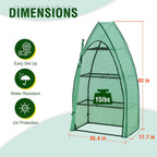 eagle peak mini greenhouse for indoor outdoor, 35x18x63, close-up detail