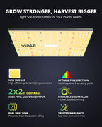 70 Watt Grow Light, Dimmable Plant Light, LED Grow Lights for Indoor Plants | VIPARSPECTRA P700 Full Spectrum Growing Lamp Seed Starting Seedlings Vegetable, 11000 Lumens Small Hanging for 2x2 Grow Tent