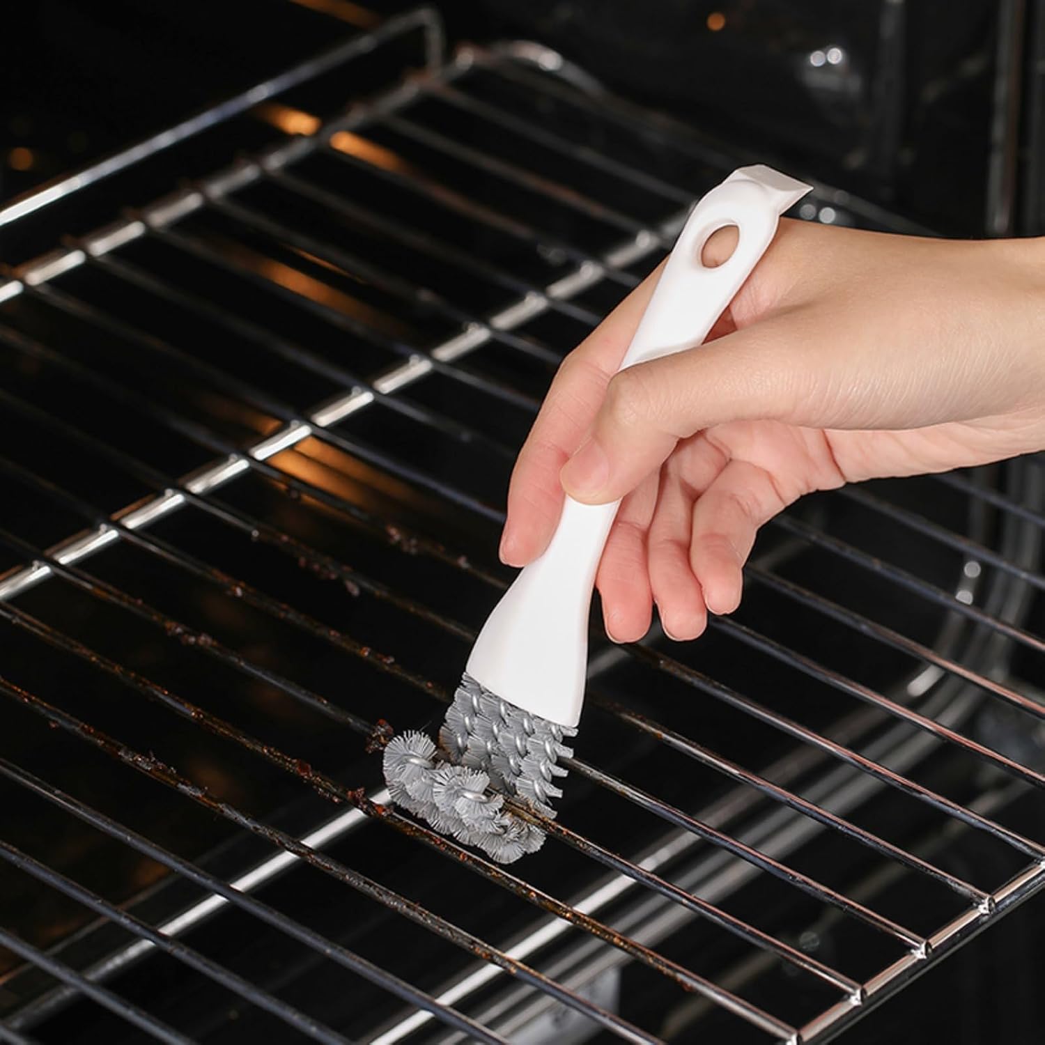 Cleaning Brushes for Oven, Stove & BBQ Grates, Multi-Function Kitchen Clean Brush with Scraper