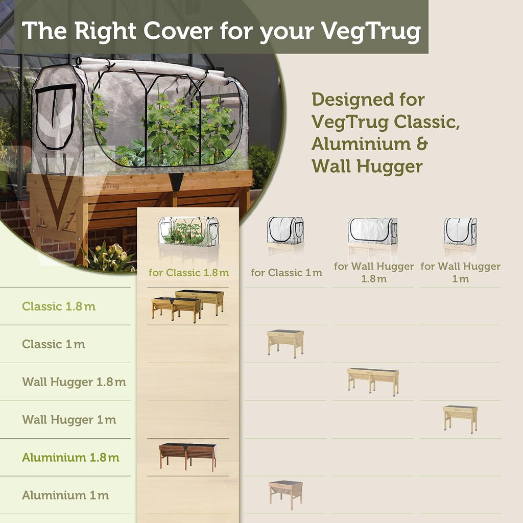 vegtrug medium greenhouse frame & multi cover set, package contents