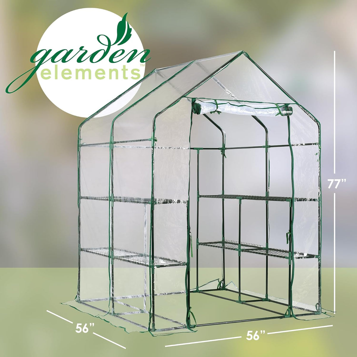 garden elements plastic indoor/outdoor standing greenhouse, unvented, clear, package contents