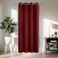 Joydeco Blackout Door Curtain for Doorway Privacy 72 Inches Long, Grommet Closet Curtain for Open Closet, Room Divider for Bedroom Living Room (Burgundy Red, 52Wx72L, 1 Panel)