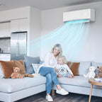 12000btu mini split air conditioner& heater, 17 seer2 on a desk or shelf
