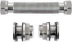 RBLSS5 Heavy Duty Stainless Steel Rain Barrel Linking Kit (Two SS304 Bulkhead Fittings and One 5” SS304 Corrugated Hose Expandable to 7.5”) (1)