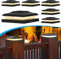 black solar post cap lights, fits 5x5 5.5x5.5, main product view