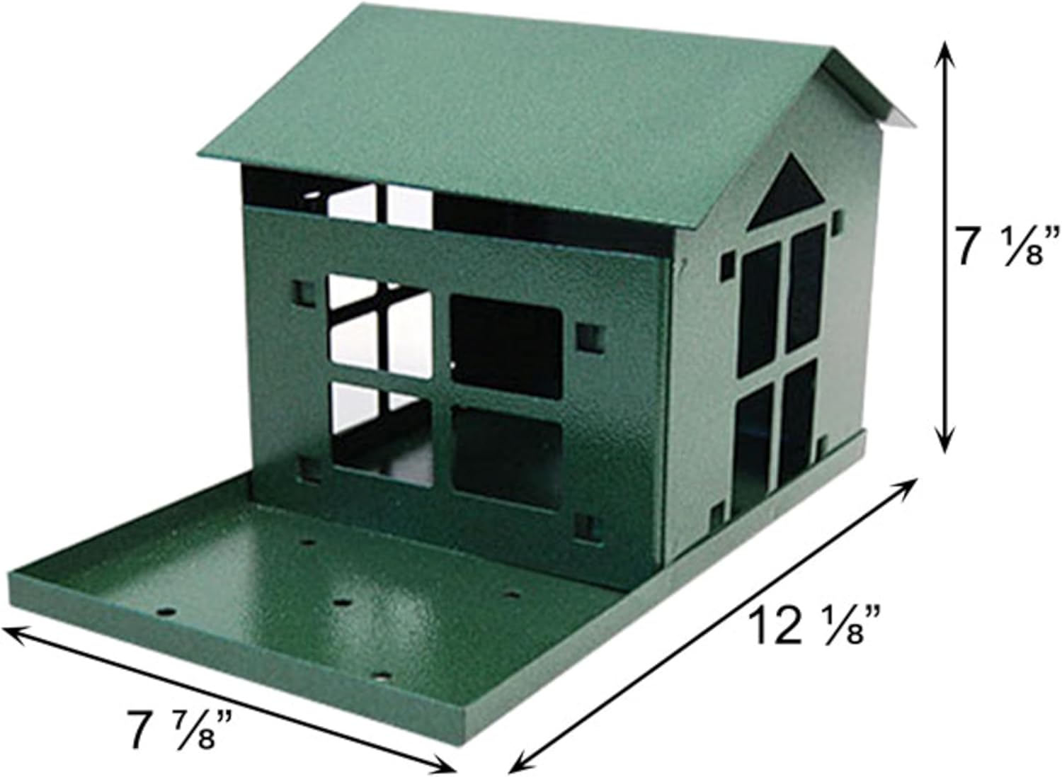 Peanut Pantry Squirrel Feeder - Heavy Duty Steel - Premium Verdigris Finish - Made in USA (SQF1)