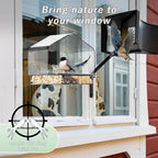 Clear Window Bird Feeder with 3 Strong Suction Cups and Detachable Seed Tray, Sturdy Acrylic Bird Feeders for Viewing Wild Birds Outside, and Garden Decor, Outdoor Birdhouse Feeder