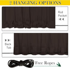 NICETOWN 2 Panels Weighted Blackout Curtains with Grommet & Back Tab on top and Bottom for Patio Waterproof, Windproof Privacy Outdoor Dividers for Cabana with Fixed Rope, W52 x L84, Coffee