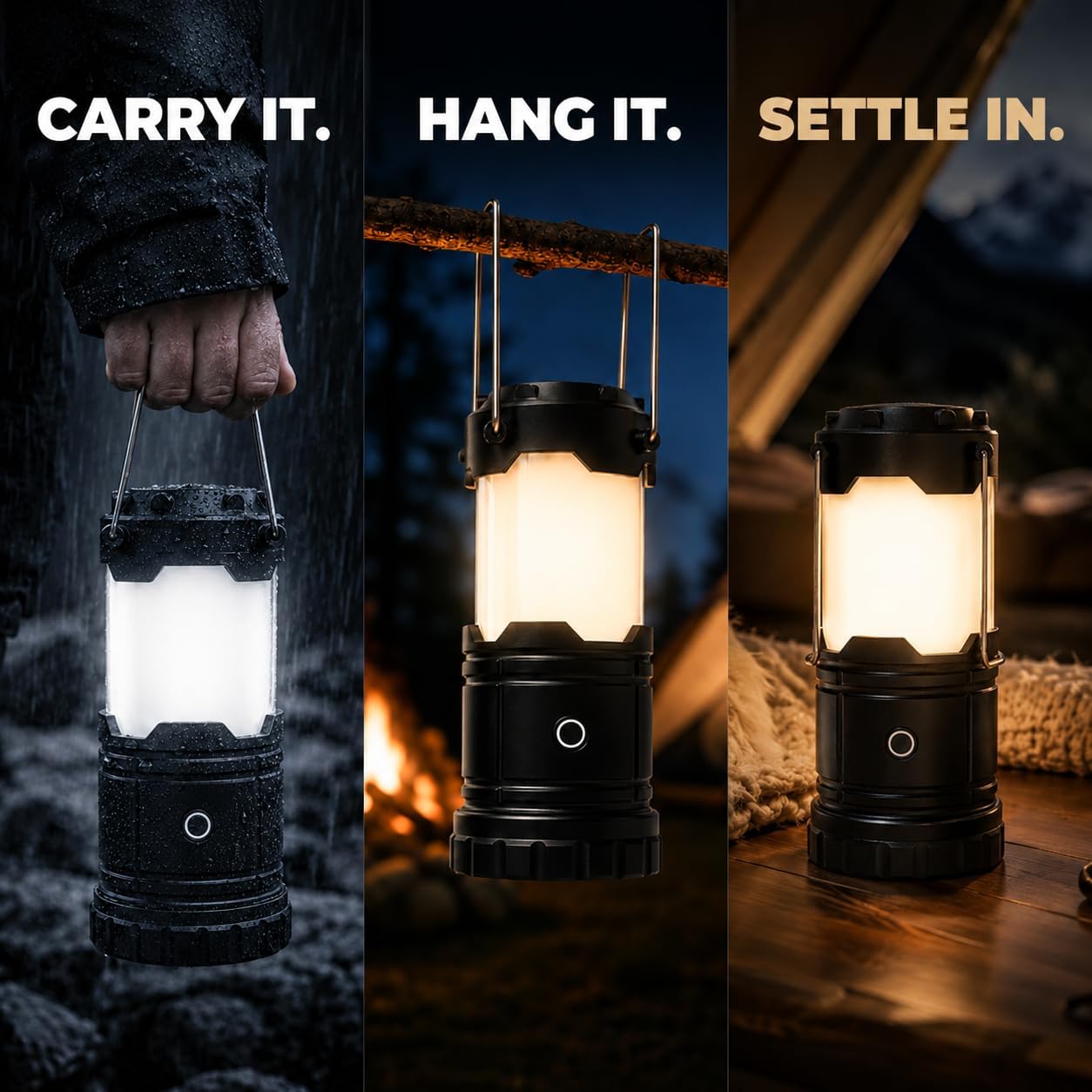 MalloMe LED Camping Lantern, Battery Powered Lanterns for Power Outages, Portable Hanging Collapsible Camping Lights for Outdoor, Home, Emergency, Hurricane Lamp Survival Outage Light 1000 lumens