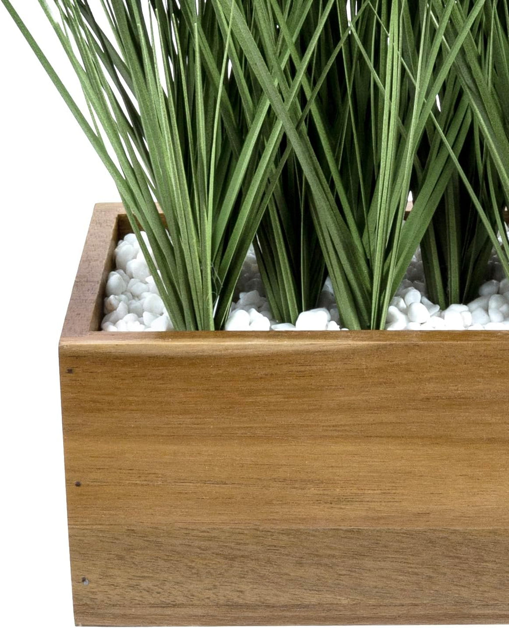 mygift 12 in acacia wood rectangle planter box on a desk or shelf