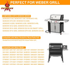 7671 Crafted Glazed Baking Stone for Weber Genesis - Pizza Stone for Grill | Fits Genesis E/S/EPX/SPX 325/335/435&SmokeFire. 16.25"x16". Cordierite stone,glazed non-stick. Heat-safe.Crispy pizza crusts.