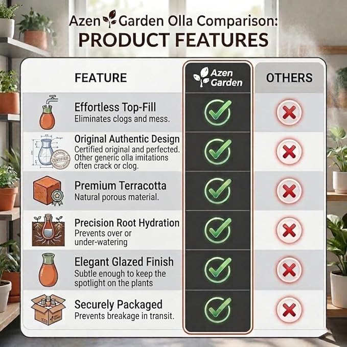 Ollas Plant Watering Globes - Terracotta Self Watering Planter Insert - Watering Bulbs for Indoor and Outdoor Plants with Easy Top Refill System - Set of 4 (Jade Green)