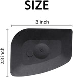 Azureblue Pan Scraper Dish Scraper Food Scraper Tool Plastic Pot Scraper Kitchen Scraper Grease Scraper Cast Iron Skillet Pan Scraper Tool for Cleaning (3 Pcs, Red)