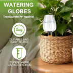 8 Pcs Plant Watering Globes Self Watering Planter Insert Plants Top Fill Water Device Plastic Water Bulbs Slow Release Terracotta for Plants, Multicolor