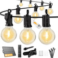 brightown 108ft 52led solar string lights outdoor with, main product view