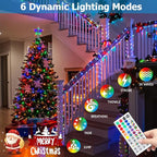 50ft Outdoor Rope Light, IP68 Waterproof 25 Color Changing String Lights with 149 Modes, Warm White & RGB LED Multicolor Twinkle Fairy Tube Lights for Indoor & Outside Railing, Balcony, Patio Decor
