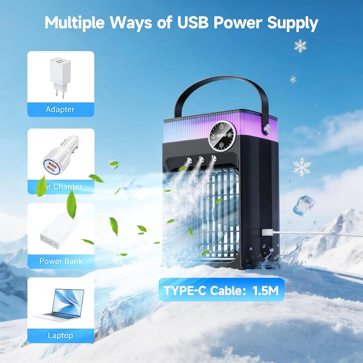 2026 new portable air conditioners, 4 in 1 on a desk or shelf