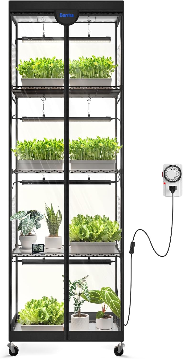 barrina lp600 indoor greenhouse with grow light, 5, main product view