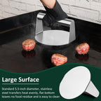 Leonyo 12-9-6.5" Melting Dome Griddle & Stainless Steel Smash Burger Press | For Kitchen, Outdoor & Indoor Flat Top Grill Griddle Tools