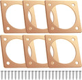 Hotop 6 Pcs Metal Bird House Guards 1 1/2 Inch Opening Bird House Entry Copper Portal Predator Hole Protector for Eastern Bluebird Houses