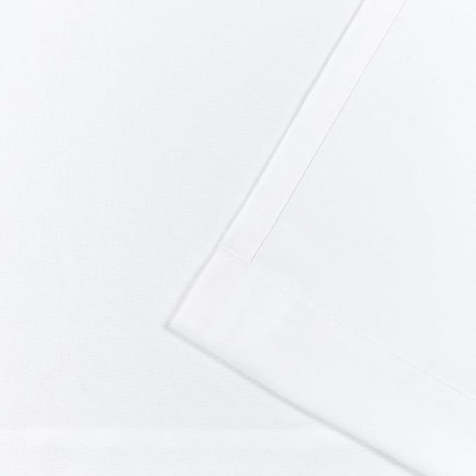 Exclusive Home Cabana Solid Indoor/Outdoor Light Filtering Hook-and-Loop Tab Top Curtain Panel Pair, 54"x132", White