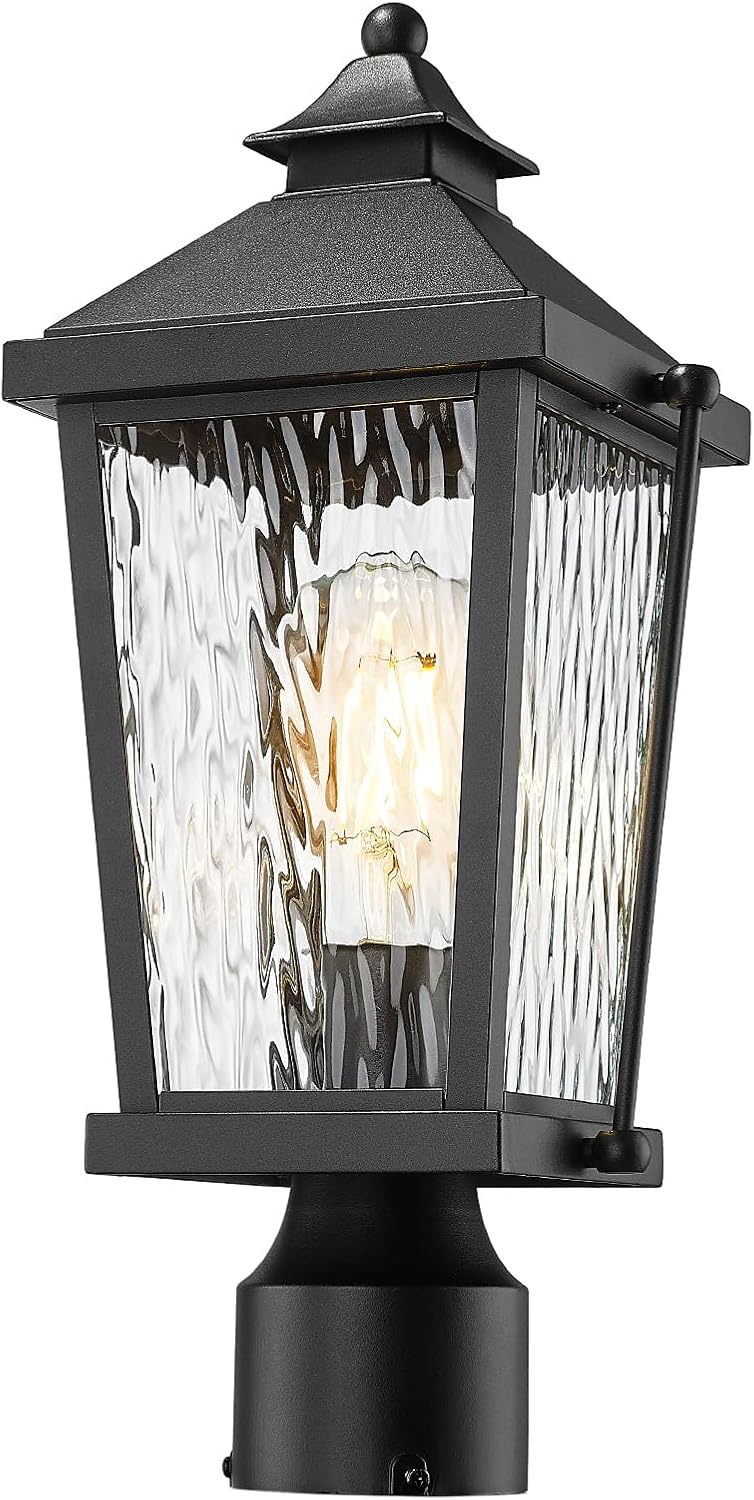 zeyu 17 inch outdoor lamp post fixture, modern, main product view