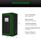 small grow tent for aerogarden，18”x18”x36” ，hydroponics growing system on a desk or shelf