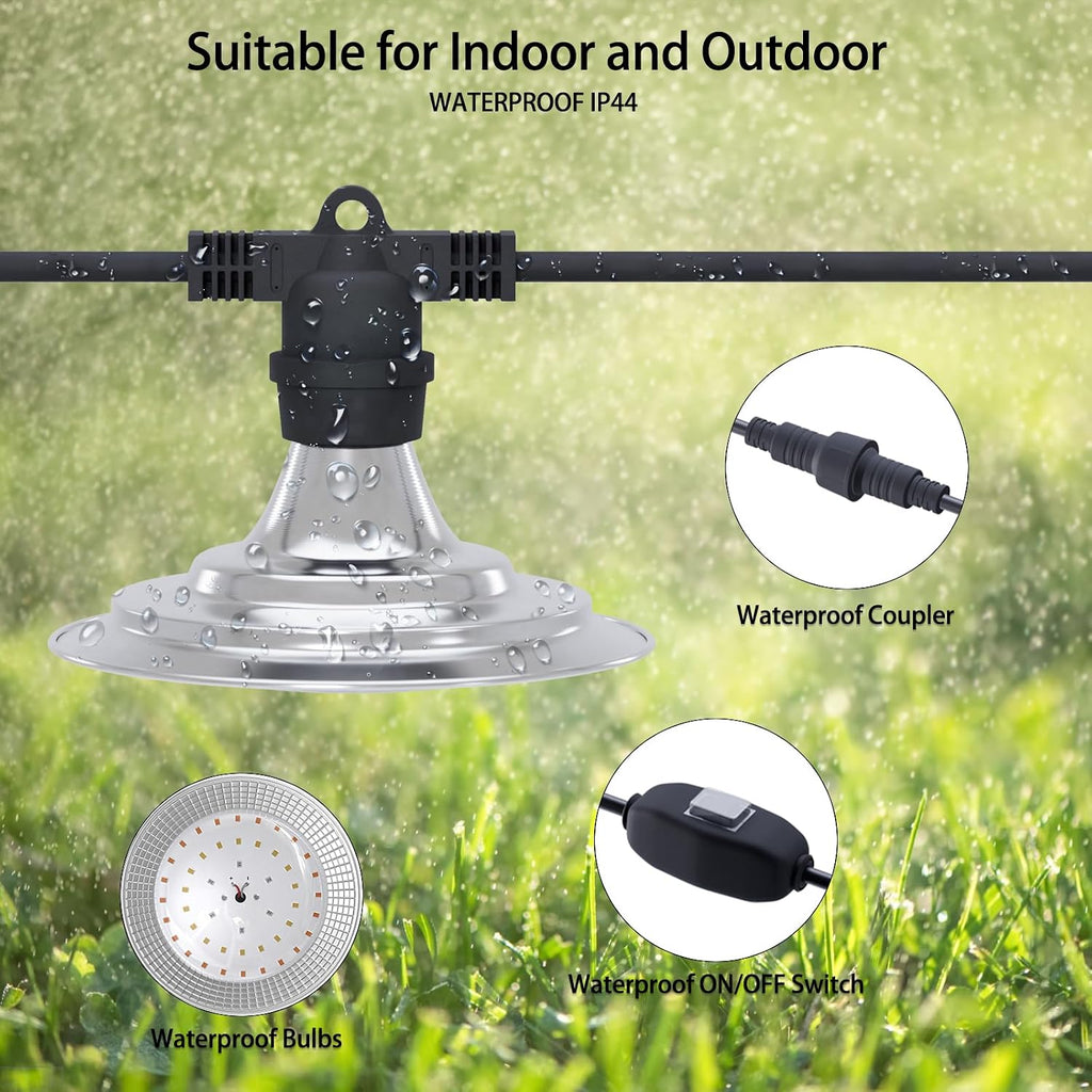 outdoor led grow light, waterproof string plant growing, side view
