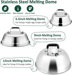 Leonyo 12-9-6.5" Melting Dome Griddle & Stainless Steel Smash Burger Press | For Kitchen, Outdoor & Indoor Flat Top Grill Griddle Tools