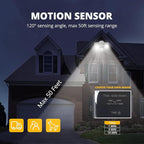 UME 2 Pack 19W LED Flood Light Motion Sensor Outdoor, 2 Adjustable Head, 2000LM, 5000K, IP65 Waterproof, Dusk to Dawn Security Light with Photocell for Exterior,Outside,Garage,House(White)