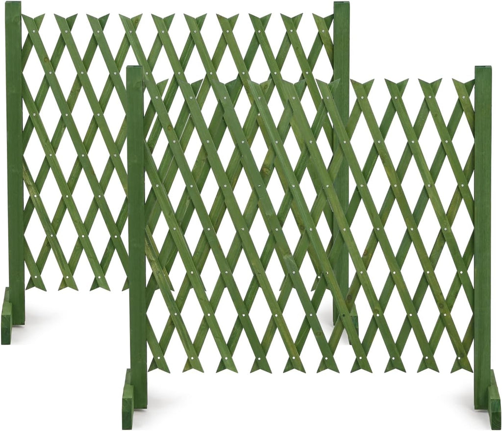 vingli 2 packs expandable garden fence, 27.55in freestanding, main product view