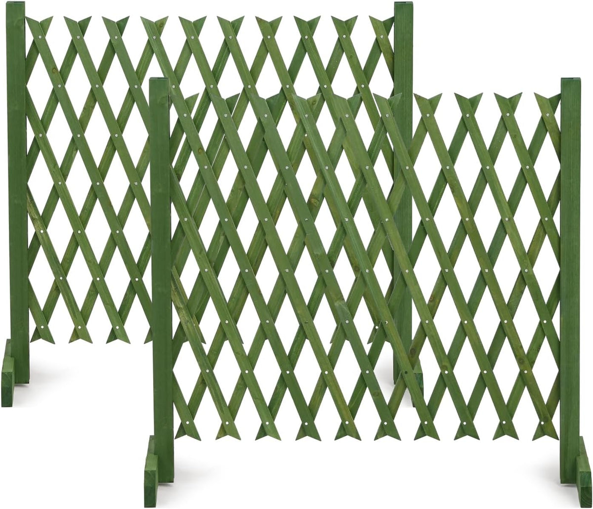 vingli 2 packs expandable garden fence, 27.55in freestanding, main product view