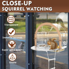 Window Squirrel Feeder, Large Squirrel Feeder for Outside,Funny Squirrel House with 5 Suction Cups，Plastic Squirrel Feeder which Easy to Install,No Assembly Required