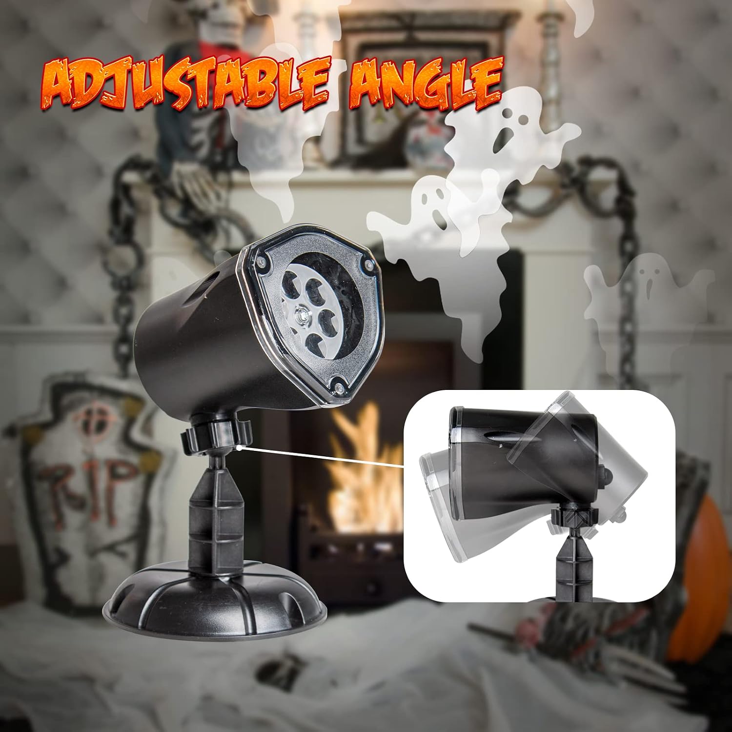 Halloween Projector Lights, Rotating Ghost Projector Halloween, Waterproof Outdoor Halloween Projector, Landscape, Yard, Patio, Garden, Party Decor