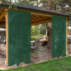 SpaceDresser Waterproof Outdoor Sheer Curtains for Patio - 4 Panels Rod Pocket Indoor Voile Sheer Curtain for Living Room,52W x 108L inch, Foliage Green