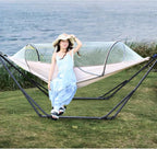 Hammock Stand, 3 Gears Adjustable Swing Stand Can Bear 350kg, for Garden Patio Travel Camping Picnic(Stand Only)