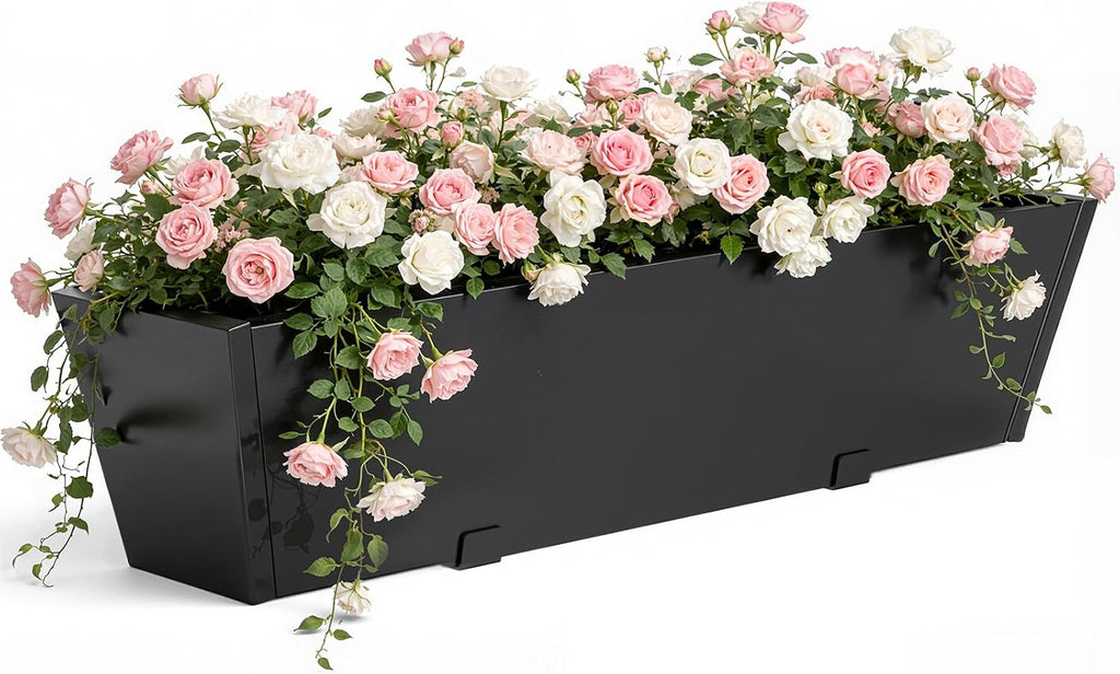 railing planter for outdoor plants 36'' metal hanging, main product view