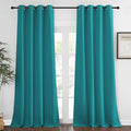 NICETOWN Blackout Window Curtain 90 inch Length - Room Darkening Thermal Insulated Grommet Large Window Treatment Light Blocking for Bedroom/Doorway (Peacock Teal, 1 Panel, W52 x L90)