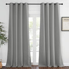 NICETOWN Blackout Curtain & Drape - (Silver Grey Color) Room Darkening Thermal Insulated Drapery for Living Room/Villa, W52 x L95, 1 Panel