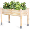mixc 331lb capacity sturdy wooden raised garden bed, main product view