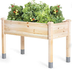 mixc 331lb capacity sturdy wooden raised garden bed, main product view