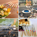 Marshmallow Roasting Sticks Smores Stick for Fire Pit - Hot Dog Campfire Skewers Mashmellow Camping 32 Inch Long Extendable Forks 5 Pack