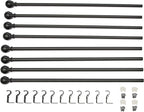 Amazon Basics Adjustable Curtain Rod for Windows with Round Finials, 1-Inch Rod, 36" to 72", Black, 1-Pack
