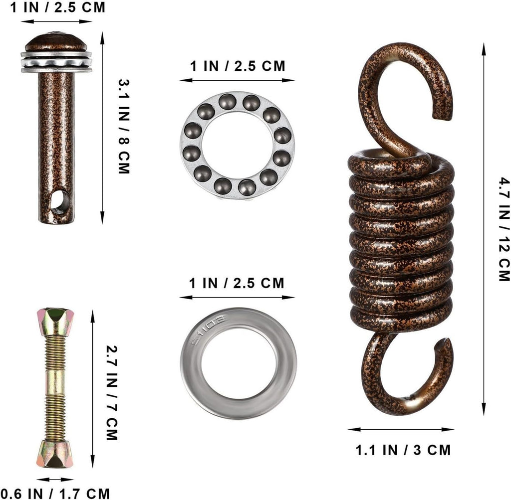 Hammock Chair Spring Hammock Accessory Spring Hook Replacement Stainless Steel Hanging Chair Fixing Kit Heavy Duty Swing Mounting Parts